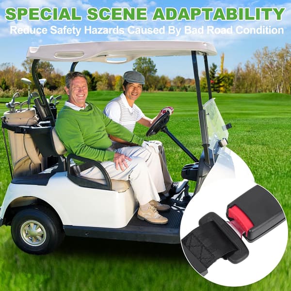 Golfbilsbälten Infällbara 42-tums Bältessats Passar De Flesta Golfbilar (Obs: Utan Monteringsfäste) 2pack