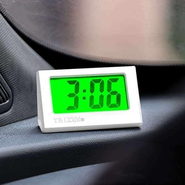 Digital klocka, högtemperaturbeständig, lysande skrivbordsklocka, lämplig för SUV, fordon, kök, sovrum, vardagsrum Black