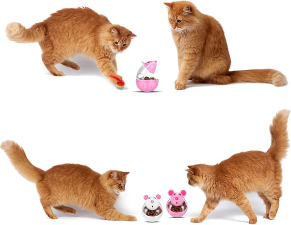 2 stk interaktiv kattefôringsball beger katt musefôrball leketøyball kompatibel med Walkbee A B