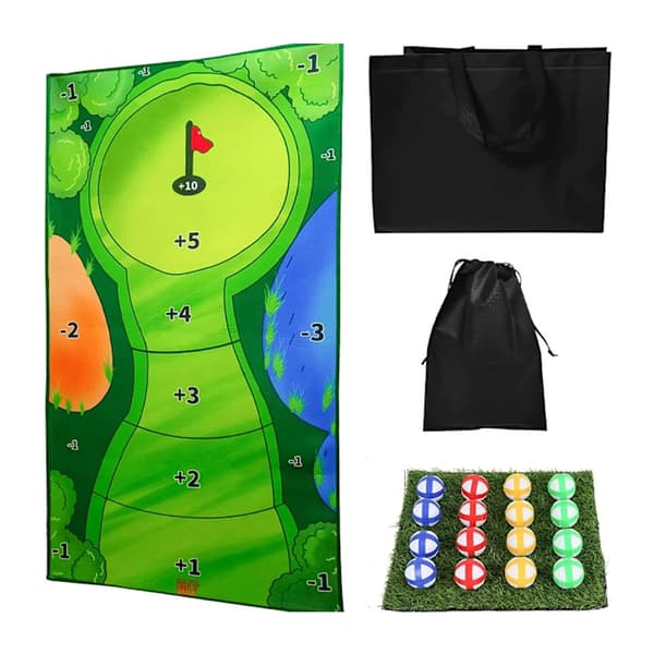 Uformelt golfspillsett, 0,8x1,5 m golfslagsmatte