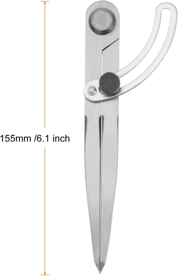 Vingedelerkompass 6 tommer 150 mm justerbart låsbart trearbeidskompass for metallbearbeiding geometri tegning trearbeid