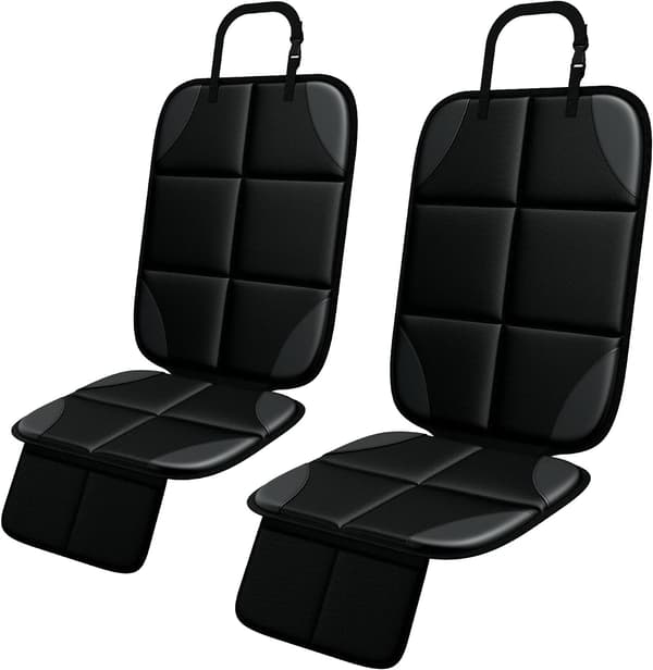 2-pack skyddsmattor för barnstolar, ISOFIX-kompatibelt underlag för barnstolar, med halkskyddsfunktion, bilstolsskydd