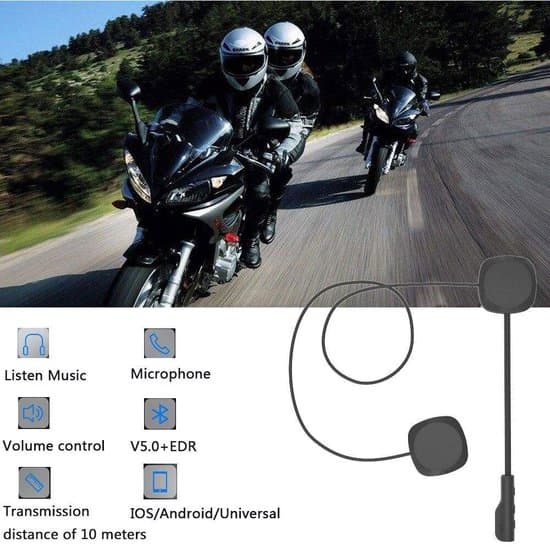 Premium Motorcykelhjelm Headset med Mikrofon - Bluetooth - Hovedtelefoner - Motorcykel Tilbehør - Høretelefoner
