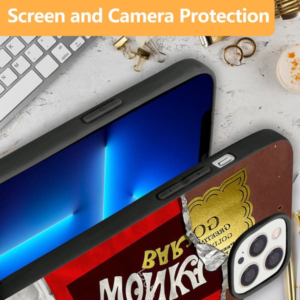 2 stk. Snack iPhone 15 Pro Max Covers, Animationsprint Cover iPhone 15 Plus til iPhone 15 Plus Pro Max Black for iPhone 15 Plus