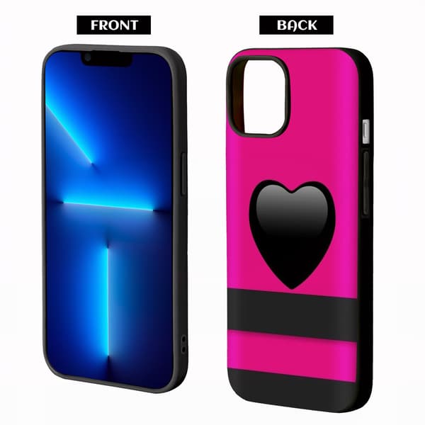 2 stk. stribede hjerte iPhone 15 Plus etuier, stilfuldt iPhone 15 Max etui til iPhone 15 Plus 15 Pro 15 Pro Max Black iPhone 15 Pro Max