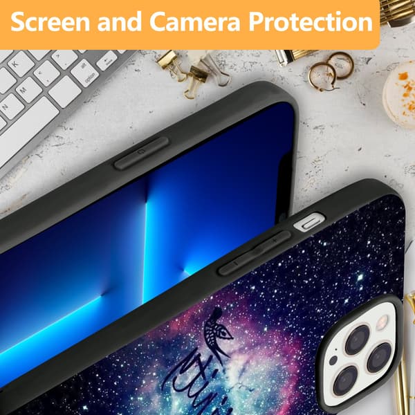 2 stk. stjernehimmel iPhone 15 Plus-deksel, slitesterkt Apple iPhone 15 Plus-deksel for iPhone 15 Plus 15 Pro 15 Pro Max Black iPhone 15 Plus