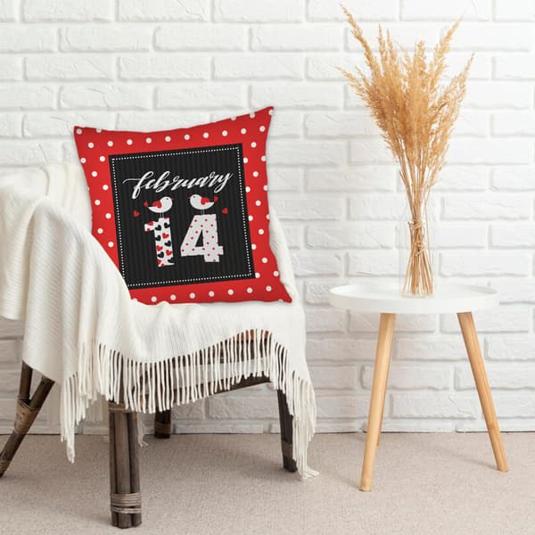 Valentinsdag Tema Pyntepudebetræk, Polyester Pyntepude Betræk til Par 45x45cm