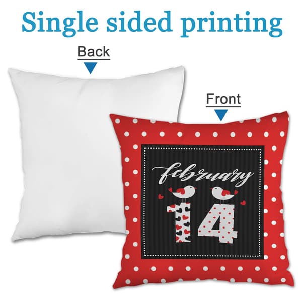 Valentinsdag Tema Pyntepudebetræk, Polyester Pyntepude Betræk til Par 45x45cm