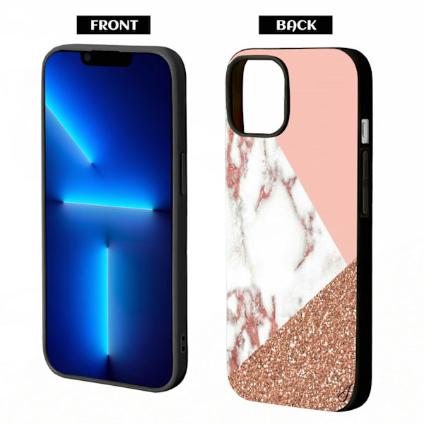 2-pack Marmor iPhone 15 Plus Skal Fodral, Tryck iPhone 15 Mini för iPhone 15 Plus Pro Max Black iPhone 15 Plus