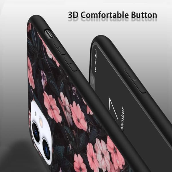 2 stk. farverige blomster iPhone 15 Pro covers, trykt i Phone 15 Pro Max til iPhone 15 Plus Pro Max Black iPhone 15