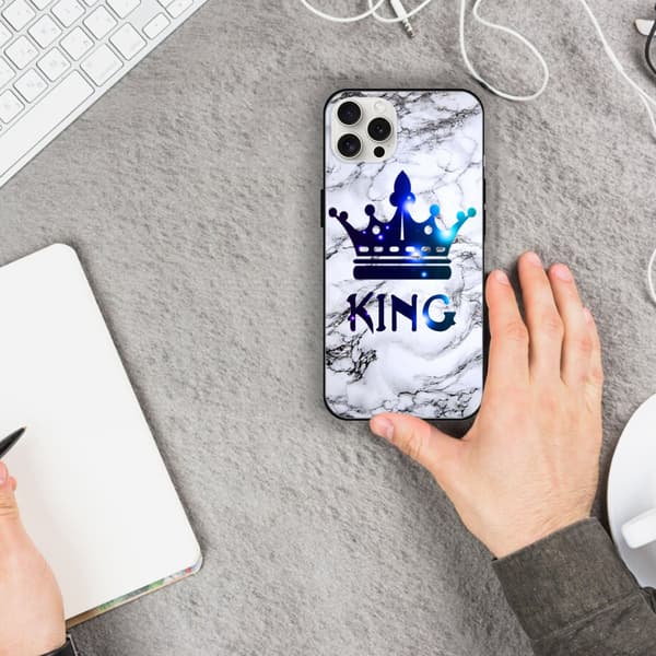 2 st Marmor Queen iPhone 15 Plus Skyddsfodral, Enda iPhone 15 Pro-telefonfodral för iPhone 15 Plus 15 Pro 15 Pro Max Black iPhone 15 Plus