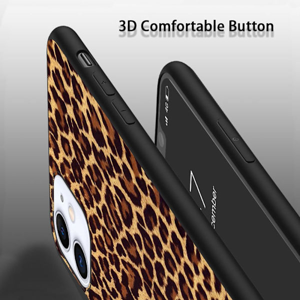 2 stk. leopardprint iPhone 15 Pro Max covers, unik iPhone Pro Max 15 til iPhone 15 Plus Pro Max Black iPhone 15 Pro Max
