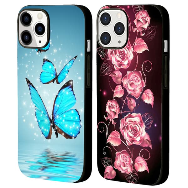 2 stk sommerfugl iPhone 15 Plus beskyttende smartdeksel, Sole iPhone 15 pro max deksel for kvinner for iPhone 15 Plus Pro Max Black iPhone 15 Plus