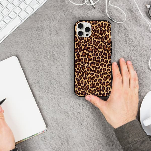 2 st Leopardmönstrade iPhone 15 Pro Max Skal Fodral, Enda iPhone Pro Max 15 för iPhone 15 Plus Pro Max Black iPhone 15 Plus