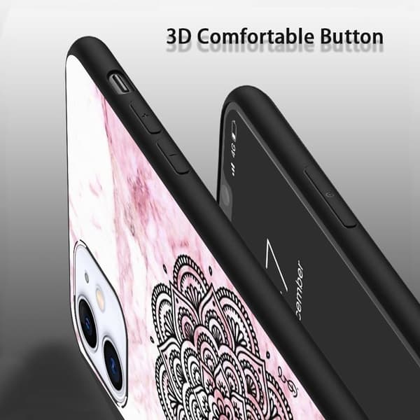 2 stk. Marmor Mandala iPhone 15 Plus beskyttelsesdeksel, levende deksel iPhone 15 plus for iPhone 15 Plus Pro Max Black iPhone 15 Pro Max