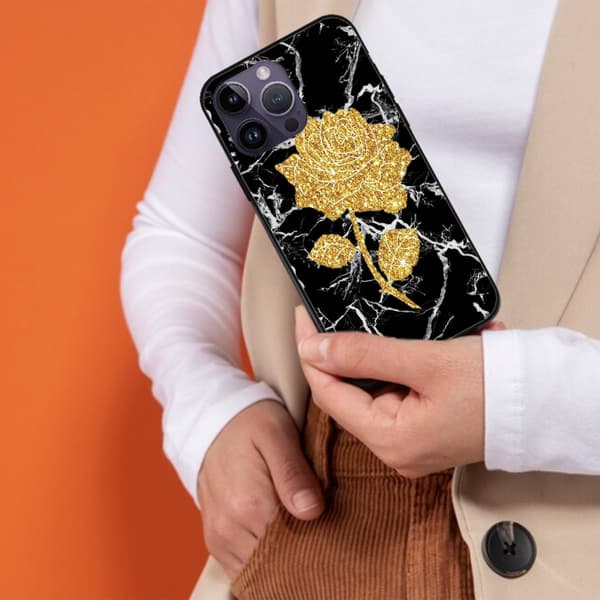 2 stk. Marmorrose iPhone 15 Pro Max deksler, fargerikt iPhone-deksel 15 pro max for iPhone 15 Plus Pro Max Black iPhone 15