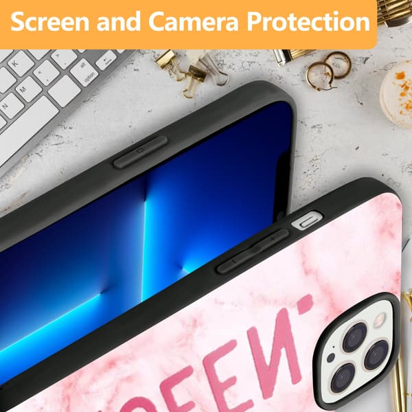 2 stk. Marmor Dronning iPhone 15 Pro Etuier, Luksus Casekoo iPhone 15 Pro Etui til iPhone 15 Plus 15 Pro 15 Pro Max Black iPhone 15