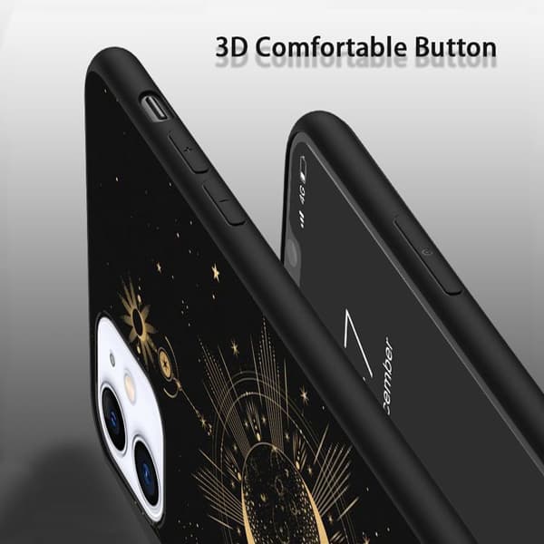 2 stk. Retro Måne iPhone 15 Pro Max Covers, Charmerende iPhone 15 Pro telefoncover til iPhone 15 Plus 15 Pro 15 Pro Max Black iPhone 15 Pro