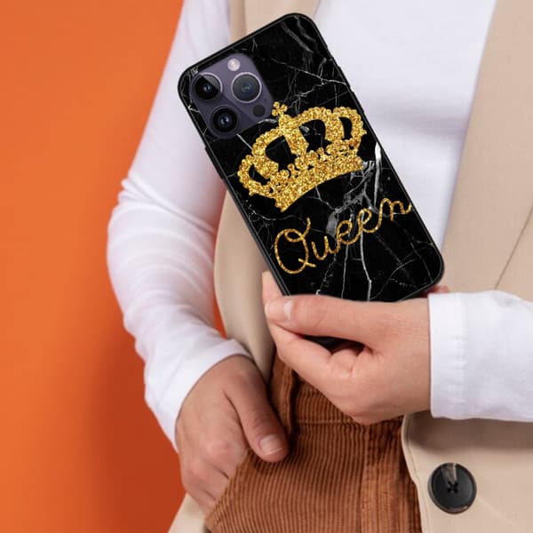 2 stk. King & Queen iPhone 15 deksler, spesielt iPhone 15 Pro-telefondeksel for iPhone 15 Plus Pro Max Black iPhone 15 Pro