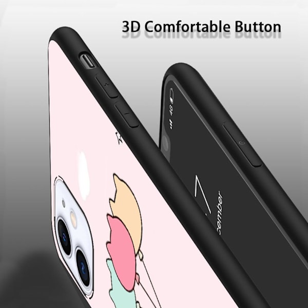 2 stk. Søde Dyre iPhone 15 Plus Covers, Moderne Apple iPhone 15 Pro til iPhone 15 Plus Pro Max Black iPhone 15 Plus