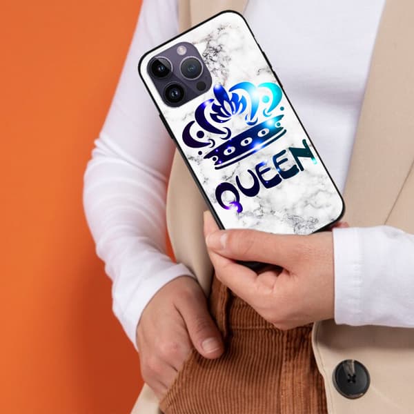 2 st Marmor Queen iPhone 15 Plus Skyddsfodral, Enda iPhone 15 Pro-telefonfodral för iPhone 15 Plus 15 Pro 15 Pro Max Black iPhone 15 Plus