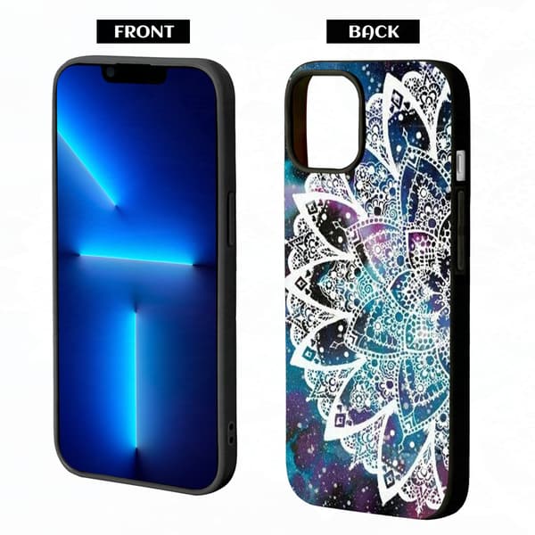 2-pack Mandala iPhone 15 Pro Skyddsfodral, Tryckt iPhone 15 Max-skal för iPhone 15 Plus 15 Pro 15 Pro Max Black iPhone 15 Plus