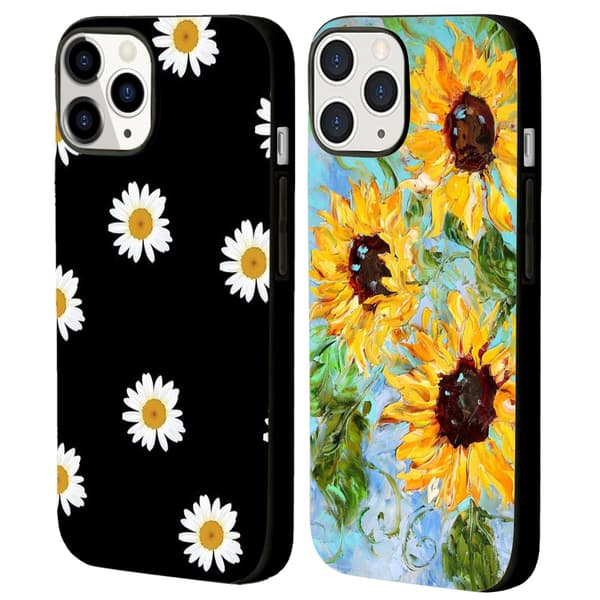 2 st Solros iPhone 15 Pro Max Skyddsfodral, Personligt iPhone 15 Pro Max-skal för iPhone 15 Plus Pro Max Black iPhone 15 Pro Max