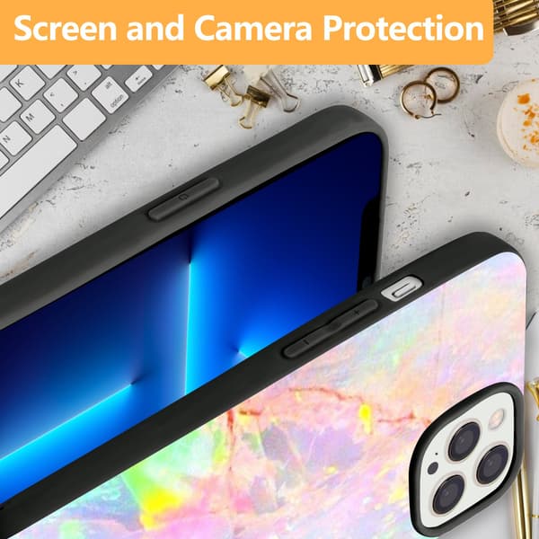 2 stk marmor iPhone 15 Pro Max beskyttelsesdeksler, kunsttelefondeksel iPhone 15 pro max for iPhone 15 Plus Pro Max Black iPhone 15