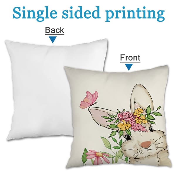 4 st Påsk-tema Örngott, 45x45cm Polyester Örngott för Påskpresent 4Pcs-45x45cm