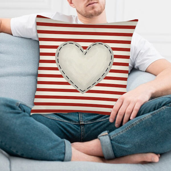 Alla hjärtans dag Prydnadskuddar, Polyester Kuddfodral för Soffa Sovrum Vardagsrum 45x45cm