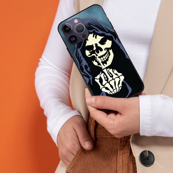 2 stk. hodeskalle iPhone 15 Pro Max telefondeksel, gutter og jenter Apple 15-deksel til iPhone 15 Plus Pro Max Black iPhone 15 Plus