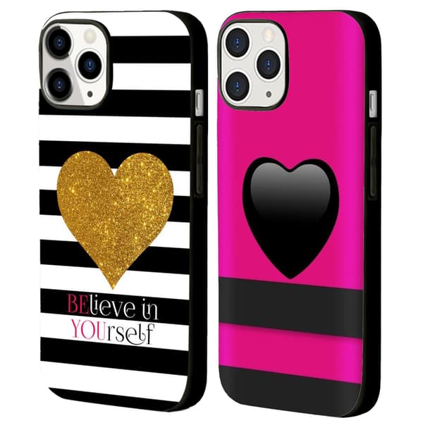 2 stk. stribede hjerte iPhone 15 Plus etuier, stilfuldt iPhone 15 Max etui til iPhone 15 Plus 15 Pro 15 Pro Max Black iPhone 15 Plus