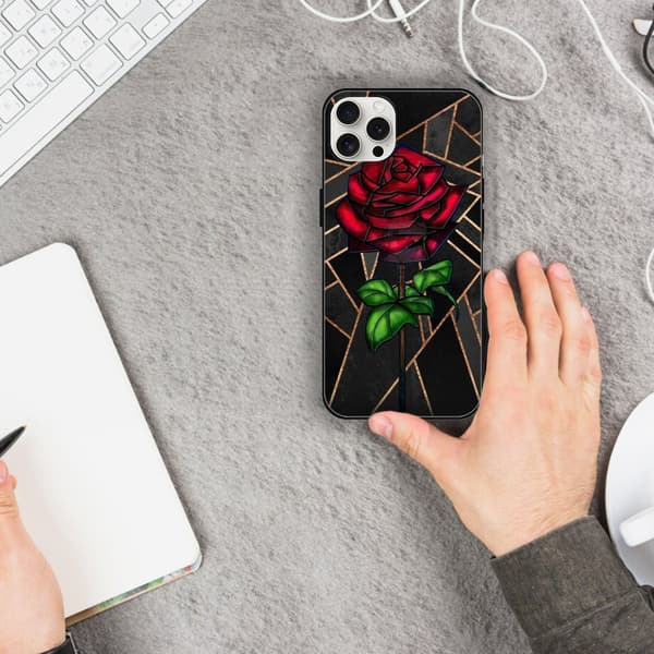 2 stk. Marmor rose iPhone 15 Pro Max Etuier Cover, Farverigt iPhone etui 15 pro max til iPhone 15 Plus Pro Max Black iPhone 15 Plus