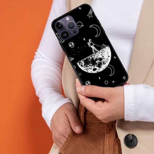 2 stk romreise iPhone 15 Pro Max deksel, søtt iPhone 15 Plus beskyttelsesdeksel til iPhone 15 Plus 15 Pro 15 Pro Max Black iPhone 15 Plus