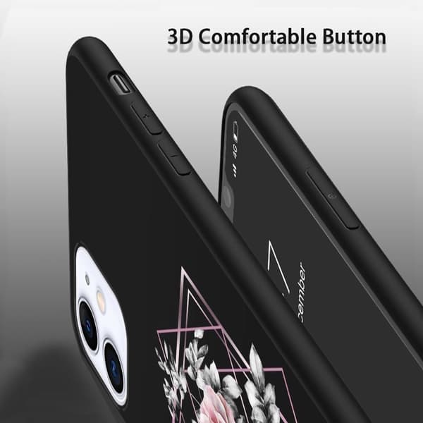2 st Rosblomma iPhone 15 Pro Skal Fodral, Coolt iPhone 15pro Max för iPhone 15 Plus Pro Max Black iPhone 15 Plus