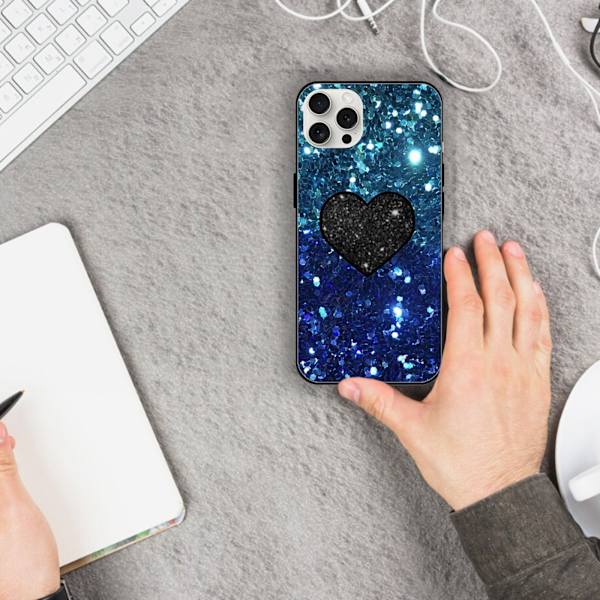 2 stk Bling love iPhone 15 Plus deksel, trykt deksel til iPhone 15 for iPhone 15 Plus Pro Max Black iPhone 15 Plus