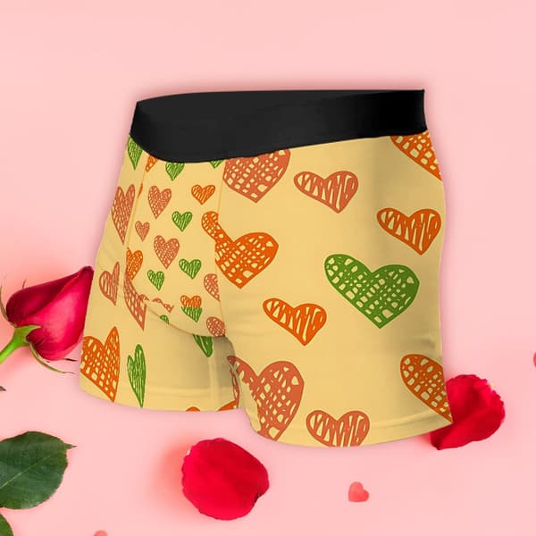 Herteprint Herre Boxer Briefs Åndbart Undertøj Ideelt til Dagligdags- og Feriefester S