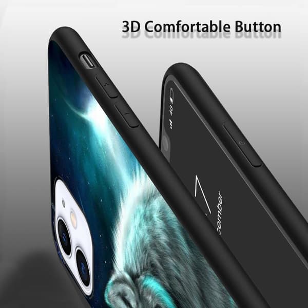 2 st Varg iPhone 15 Skyddsfodral, Charmiga iPhone 15 Pro Max för iPhone 15 Plus Pro Max Black iPhone 15 Plus