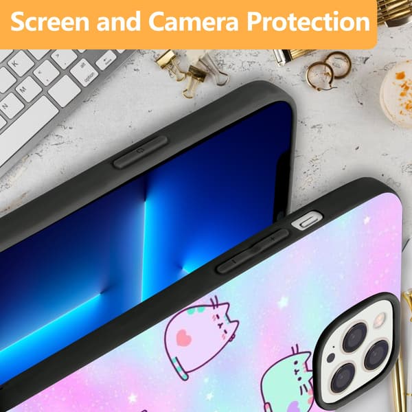 2 stk. Søde iPhone 15 Covers, Dramatisk Apple iPhone 15 plus cover til iPhone 15 Plus 15 Pro 15 Pro Max Black iPhone 15 Pro Max