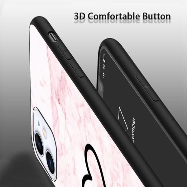 2 stk. Marmor Hjerte iPhone 15 Pro Beskyttelsesetuier, Valentinsdag iPhone 15 Pro Max etui Apple til iPhone 15 Plus Pro Max Black iPhone 15 Pro Max