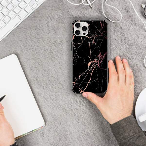 2 stk marmor iPhone 15 Plus deksler, elegant iPhone 15 Pro deksel til iPhone 15 Plus 15 Pro 15 Pro Max Black iPhone 15 Pro Max