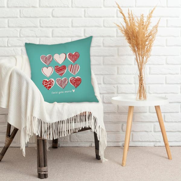 Valentinsdag Tema Pyntepudebetræk, Bløde Seng Pyntepudebetræk til Soveværelse Stue 45x45cm