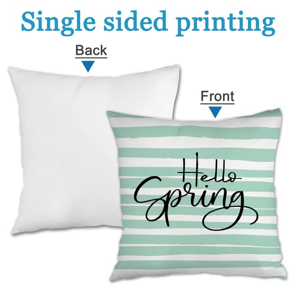 Sæt med 4 stribede påskehare pudebetræk, 45x45 cm polyester pyntepudebetræk til påskegave 4Pcs-45x45cm