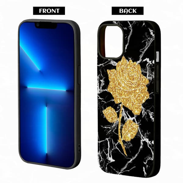 2 stk. Marmorrose iPhone 15 Pro Max deksler, fargerikt iPhone-deksel 15 pro max for iPhone 15 Plus Pro Max Black iPhone 15 Pro Max