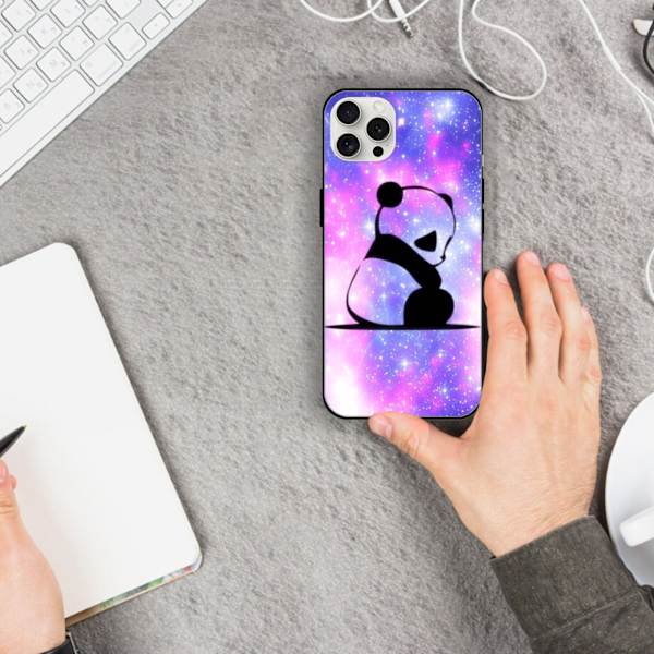 2 stk. Søde panda iPhone 15 Plus covers, Fantastiske iPhone 15 Pro covers til iPhone 15 Plus Pro Max Black iPhone 15 Plus