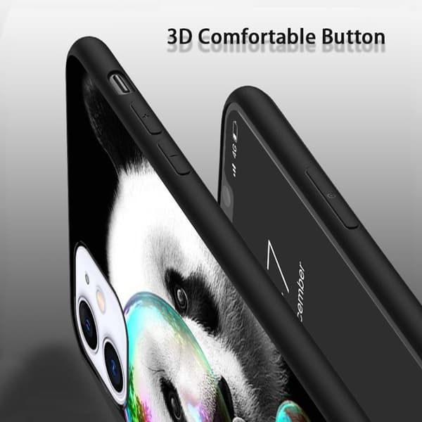 2 stk. Søde Panda iPhone 15 Pro Max Covers, Print 15 plus cover til iPhone 15 Plus 15 Pro 15 Pro Max Black iPhone 15 Pro Max