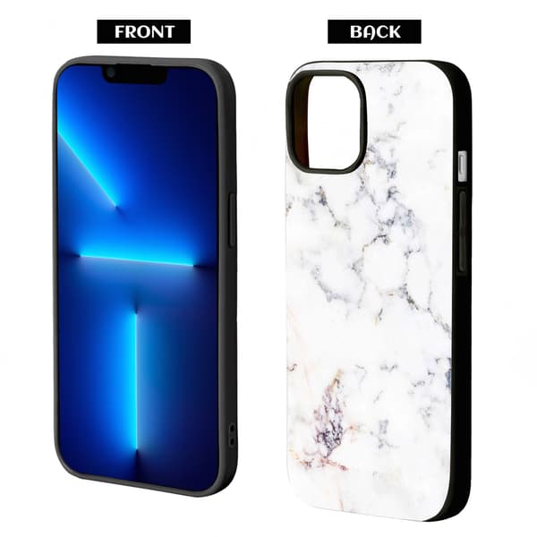 2-pack Marmor iPhone 15 Pro Skyddsfodral, Nya iPhone 15-skal för iPhone 15 Plus 15 Pro 15 Pro Max Black iPhone 15 Plus