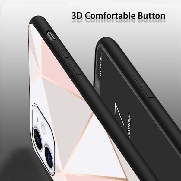 2-pack Marmor iPhone 15 Plus Skal Fodral, Tryck iPhone 15 Mini för iPhone 15 Plus Pro Max Black iPhone 15 Plus