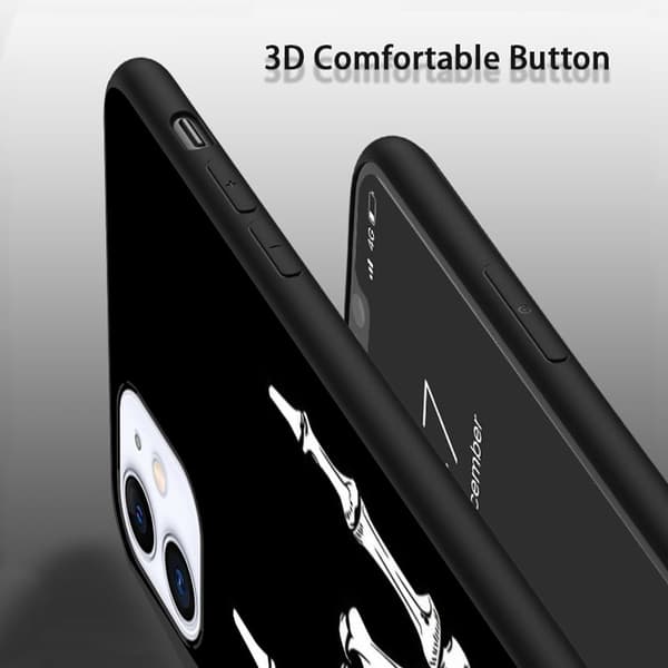 2-pack Dödskalle Finger iPhone 15 Skal, Comic iPhone 15 Pro Max Skal för iPhone 15 Plus Pro Max Black iPhone 15 Plus
