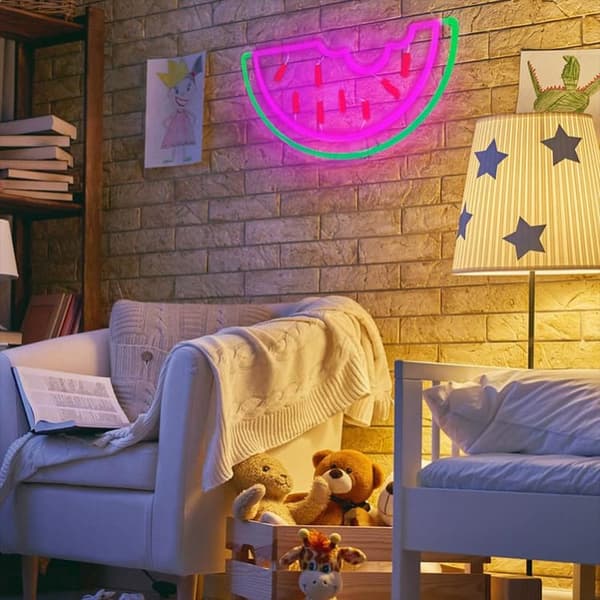 Vattenmelon neonskylt, för hem, sovrum, barnrum, bar, fest, bröllop, kontor, vardagsrum, uteplats